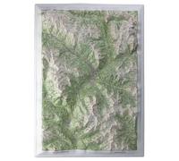 Carte en relief - Le Briançonnais - 50 x 70 x 5 cm | Dénivelés Editions