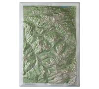 Carte en relief - Le Chablais Est - 50 x 70 x 6 cm | Dénivelés Editions
