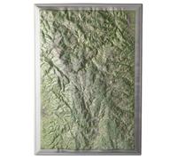 Carte en relief - Le Haut Forez - 50 x 70 x 4 cm | Dénivelés Editions