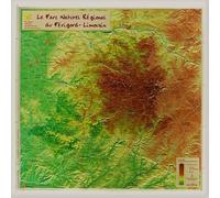 Carte en relief - Le Parc naturel régional Périgord-Limousin - 31 x 31 cm | Relief Editions
