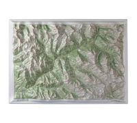 Carte en relief - Le Queyras - 70 x 50 x 7 cm | Dénivelés Editions