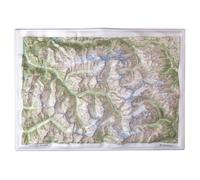 Carte en relief - Les Ecrins Nord - 70 x 50 x 7 cm | Dénivelés Editions
