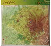Carte en relief - Limousin - 42 X 42 cm | Relief Editions