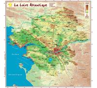 Carte en relief - Loire-Atlantique - 31 x 31 cm | Relief Editions