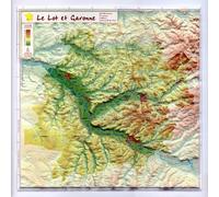 Carte en relief - Lot-et-Garonne - 31 X 31 cm | Relief Editions