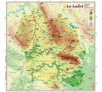 Carte en relief - Lozère - 31 x 31 cm | Relief Editions