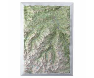 Carte en relief - Massif de Cauterets - 50 x 70 x 6,8 cm | Dénivelés Editions