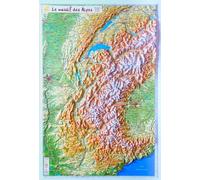 Carte en relief - Massif des Alpes - 62 x 42 cm | Relief Editions