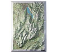 Carte en relief - Massif des Bauges - 50 x 70 x 3,6 cm | Dénivelés Editions
