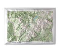 Carte en relief - Massif du Beaufortain- 70 x 50 x 5,7 cm | Dénivelés Editions