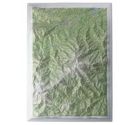Carte en relief - Massif du Canigou - Massís del Canigó - 50 x 70 x 6 cm | Dénivelés Editions