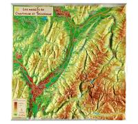 Carte en relief - Massifs de la Chartreuse et du Belledonne - 31 x 31 cm | Relief Editions