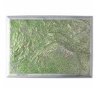 Carte en relief - Mont Ventoux - 70 x 50 x 4,5 cm | Dénivelés Editions