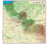 Carte en relief - Nord - 31 x 31 cm | Relief Editions