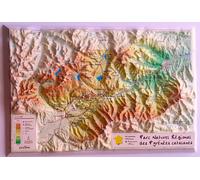 Carte en relief - Parc naturel régional des Pyrénées catalanes - 21 X 31 cm | Relief Editions