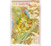 Carte en relief - Parc naturel régional du Massif des Bauges - 21 X 31 cm | Relief Editions
