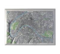 Carte en relief - Paris - 70 x 50 x 2 cm | Dénivelés Editions
