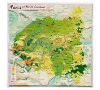 Carte en relief - Paris & Petite Couronne -31 x 31 cm | Relief Editions