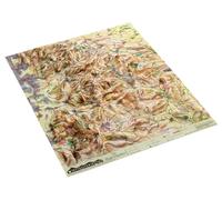 Carte en relief - Peak District (Angleterre), avec cadre en bois | Dorrigo