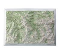 Carte en relief - Pic du Midi d'Ossau - 70 x 50 x 6,5 cm | Dénivelés Editions