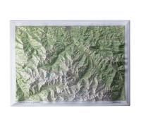 Carte en relief - Pic du Midi de Bigorre - 70 x 50 x 6,5 cm | Dénivelés Editions