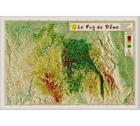 Carte en relief - Puy-de-Dôme - 21 x 31 cm | Relief Editions