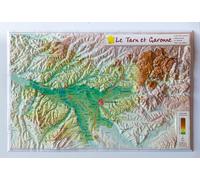 Carte en relief - Tarn-et-Garonne - 21 x 31 cm | Relief Editions