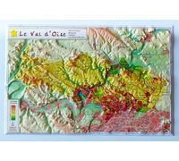 Carte en relief - Val d'Oise - 21 x 31 cm | Relief Editions