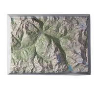 Carte en relief - Vanoise, Les Arcs, La Plagne - 50 x 70 x 7 cm | Dénivelés Editions