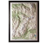 Carte en relief - Vanoise : Les Glaciers - 50 x 70 cm | Dénivelés Editions