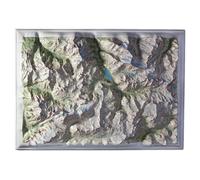 Carte en relief - Vanoise, Tignes, Val d'Isère - 70 x 50 x 7 cm | Dénivelés Editions