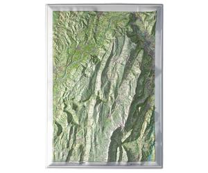 Carte en relief - Vercors Nord - 50 x 70 cm | Dénivelés Editions