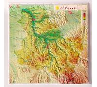 Carte en relief - Yonne - 31 x 31 cm | Relief Editions