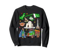 Carte et Culture du Pakistan, Monuments, Mode et Tradition Sweatshirt