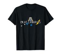 Carte et drapeau des Canaries - Iles Canaries Espagne T-Shirt