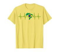 Carte et Drapeau du Brésil T-Shirt