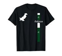 Carte et Drapeau du Pakistan Graphique de Voyage Patriotique T-Shirt Graphique avec Valeur