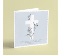 Carte et enveloppe de Pâques « For God So Loved The World »