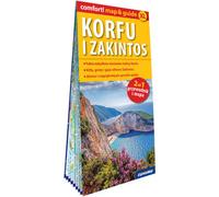 Carte et guide laminés de Corfou et Zakynthos XL 2in1 guide et carte