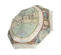 Carte Europe Culture Monde Parapluie Pliable Pliant à Ouverture Automatique Protection UV Parapluies Pliant Coupe-Vent pour Voyager Plage Femmes Enfants Homme Fille