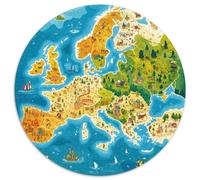 Carte européenne1000 Pièces pour Puzzles pour Adultes Et Enfants Le paysagePuzzle Circulaire, Doodle Puzzle, Décompression, Cadeau, Jouets Éduchatifs, Difficile, Impossible1000pcs (67.5x67.5cm)