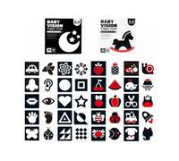Carte Flash - Carte Noir et Blanc - 40 Pcs - Développement Visuel - Jouet Éducatif Bébé 0-6 Mois