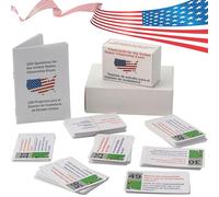 Carte flash de test civique américain 2025-100 Carte flash de citoyenneté USCIS (questions et réponses) Bilingue espagnol Anglais Guide d'étude de la naturalisation Cartes flash de test de citoyenneté