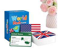Carte Flash Drapeau du Monde, Jeux De Géographie, 245 Pièces