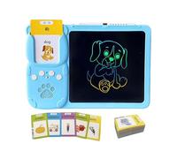 Carte Flash parlante - Machine à lire d'apprentissage 24 x 17 cm, sécurité prioritaire | Jouet éducatif précoce de 255 mots avec tablette à dessin, Machine d'apprentissage préscolaire en papier ABS po