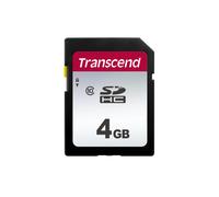Carte Flash Transcend SDHC 300S 4GB Classe 10 UHS-I, Vitesse Lecture 20MB/s, Ecriture 10MB/s, Mémoire NAND, Résistante Chocs, Température, Rayons X, IPX7