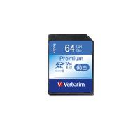 Carte Flash Verbatim SDXC 64Go Classe 10, Vitesse Lecture/Écriture 10Mo/s, Dimensions 24x32x2.1mm, Poids 2.2g, Réf. 44024