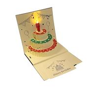 Carte Gâteau D'anniversaire 3D Interactive Drôle Carte Gâteau D'anniversaire Multicouche 3D Avec Des Lumières LED Interactives Musique