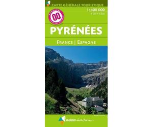 Carte générale touristique - Pyrénées | Rando Editions