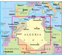 Carte géographique - Algérie, Maroc, Tunisie | Gizi Map